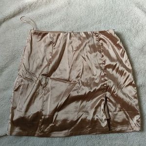 Champagne Satin Skirt